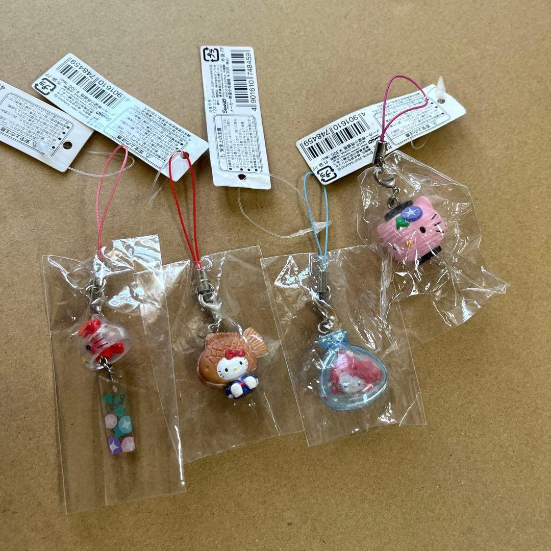 新品❤️ストラップ　キティ　風鈴　たい焼き 提灯　金魚　平成　レトロ　激レア