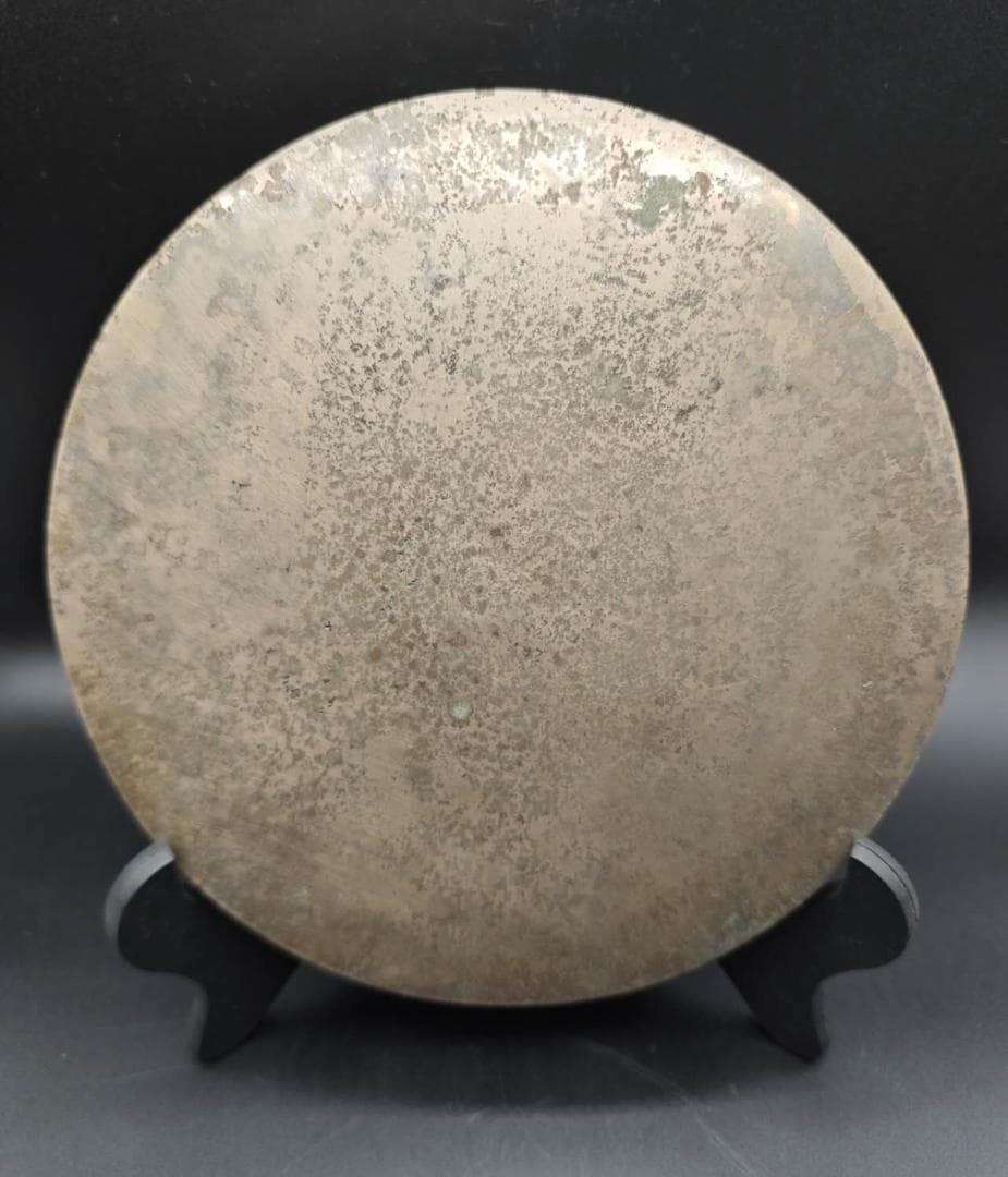 唐時代 貼銀鍍金海獣葡萄紋鏡(E-26)