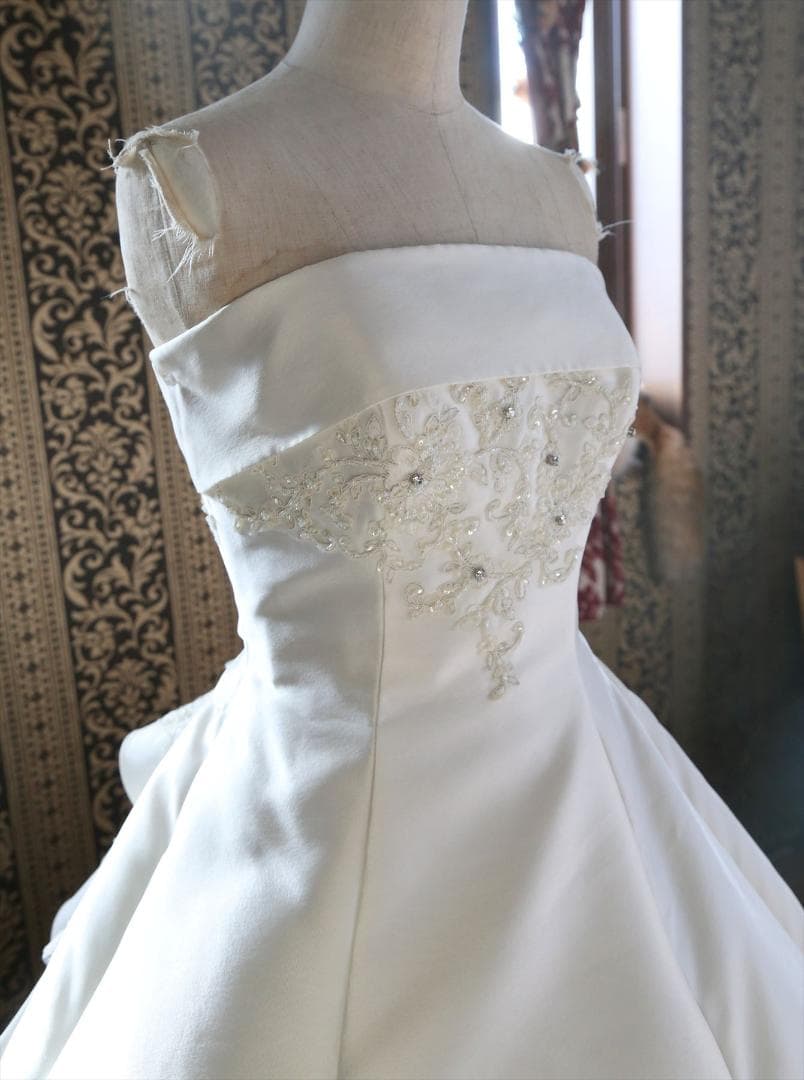 571ナチュラルビューティー高級ウエディングドレス11号13号15号編み上げ