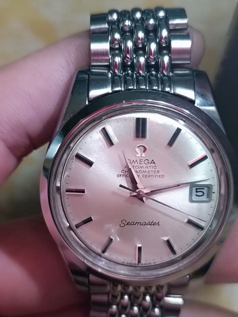 希少オメガシーマスタークロノメーターcal.564 自動巻 純正ベルト美品
