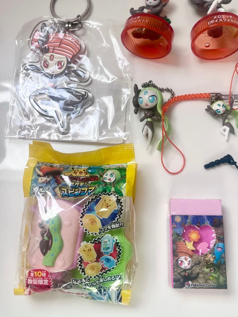 ポケモン メロエッタ まとめ売り ストラップ キーホルダー モンコレ クリア