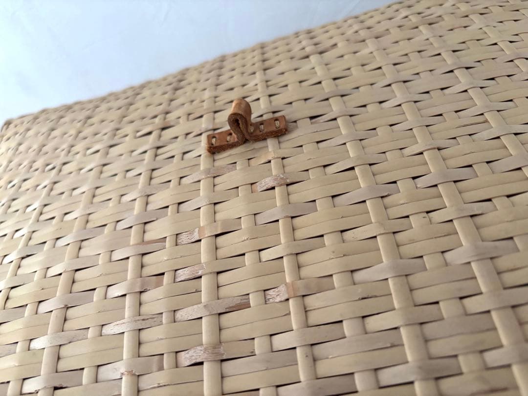 ③ 【最終価格】竹行李 柳ごおり昭和レトロ 竹細工 大籠 箪笥カゴ 受け