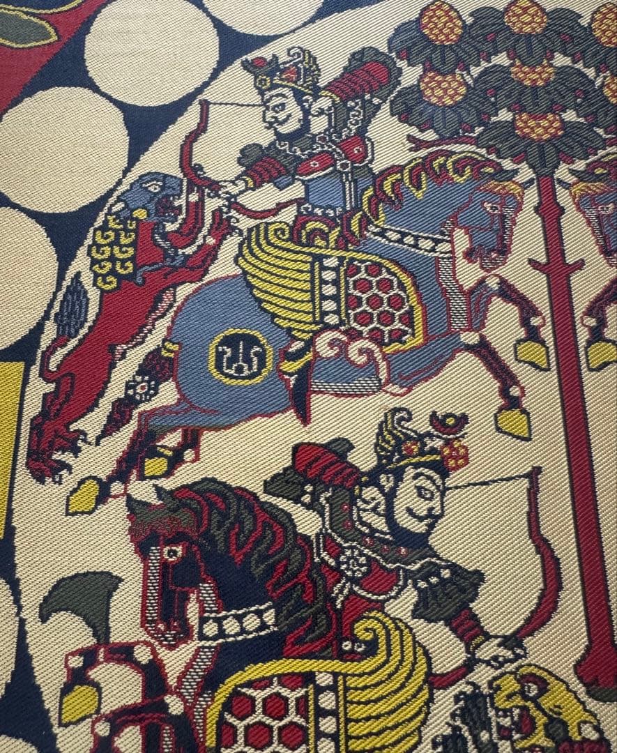 四天王獅猟文様錦 獅子狩文錦 掛額 龍村平蔵謹模 国宝法隆寺蔵 龍村