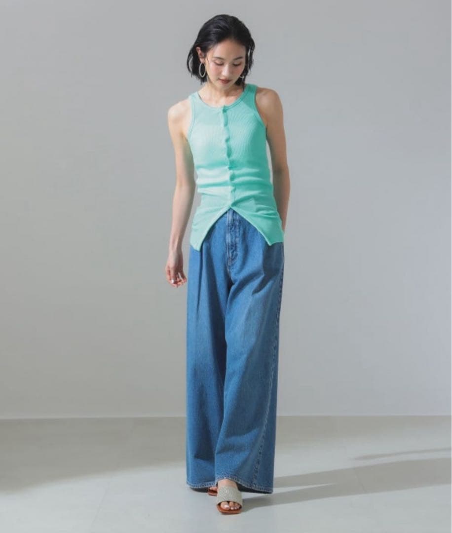【AURALEE】ORGANIC SOFT RIB TANK TOP