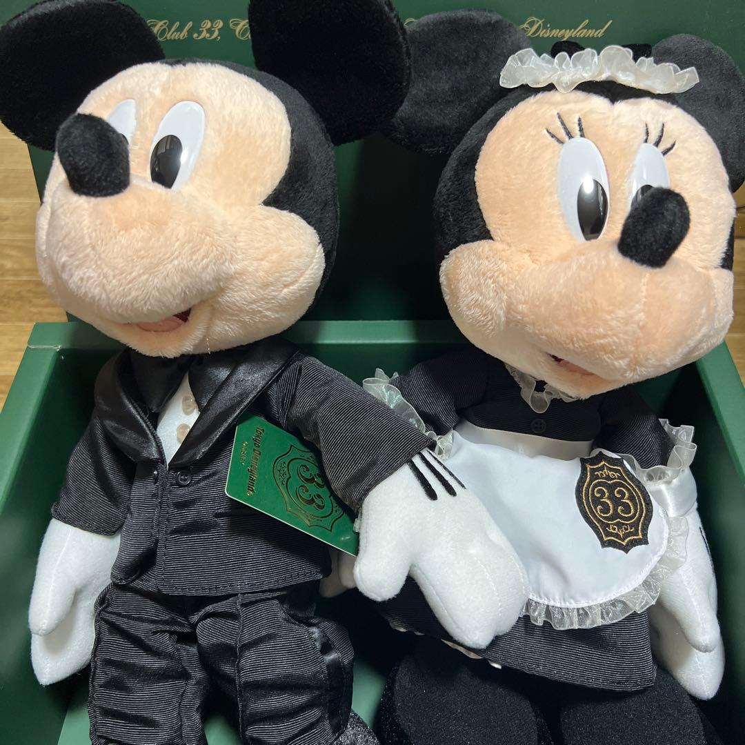 Club33 限定 東京ディズニーランド33周年 ミッキー ミニー ぬいぐるみ