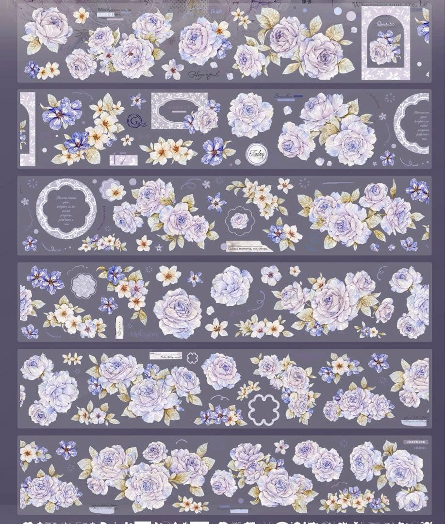 ⭐️SALE⭐️小白家文創《蔷薇诗》海外マスキングテープ マステ 【2759】