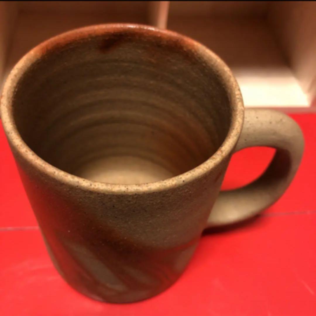 備前焼　マグカップ2客　小西陶古作品
