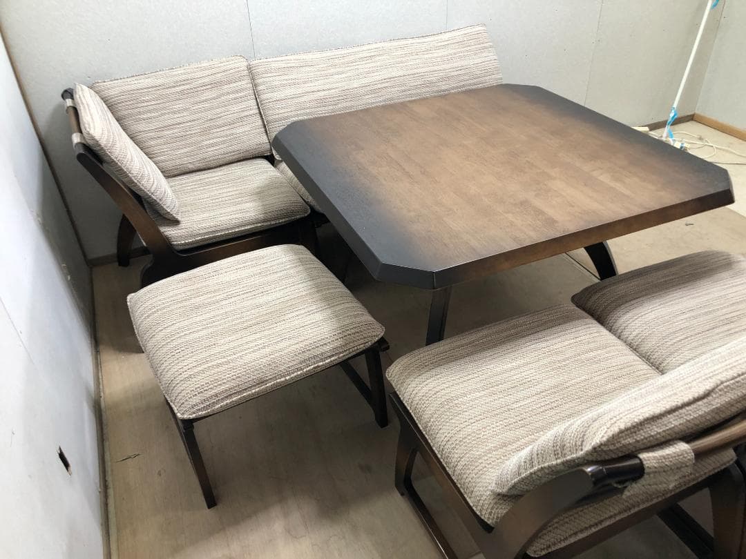 ナフコ　ホノカ　リビングダイニング　6点セット　ブラウン　250325-1