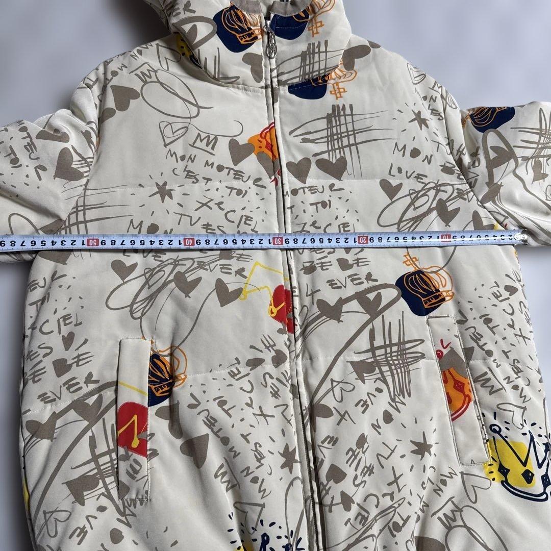 【極美品】最終SALE。カステルパジャック　総柄デザイン　ダウンジャケット