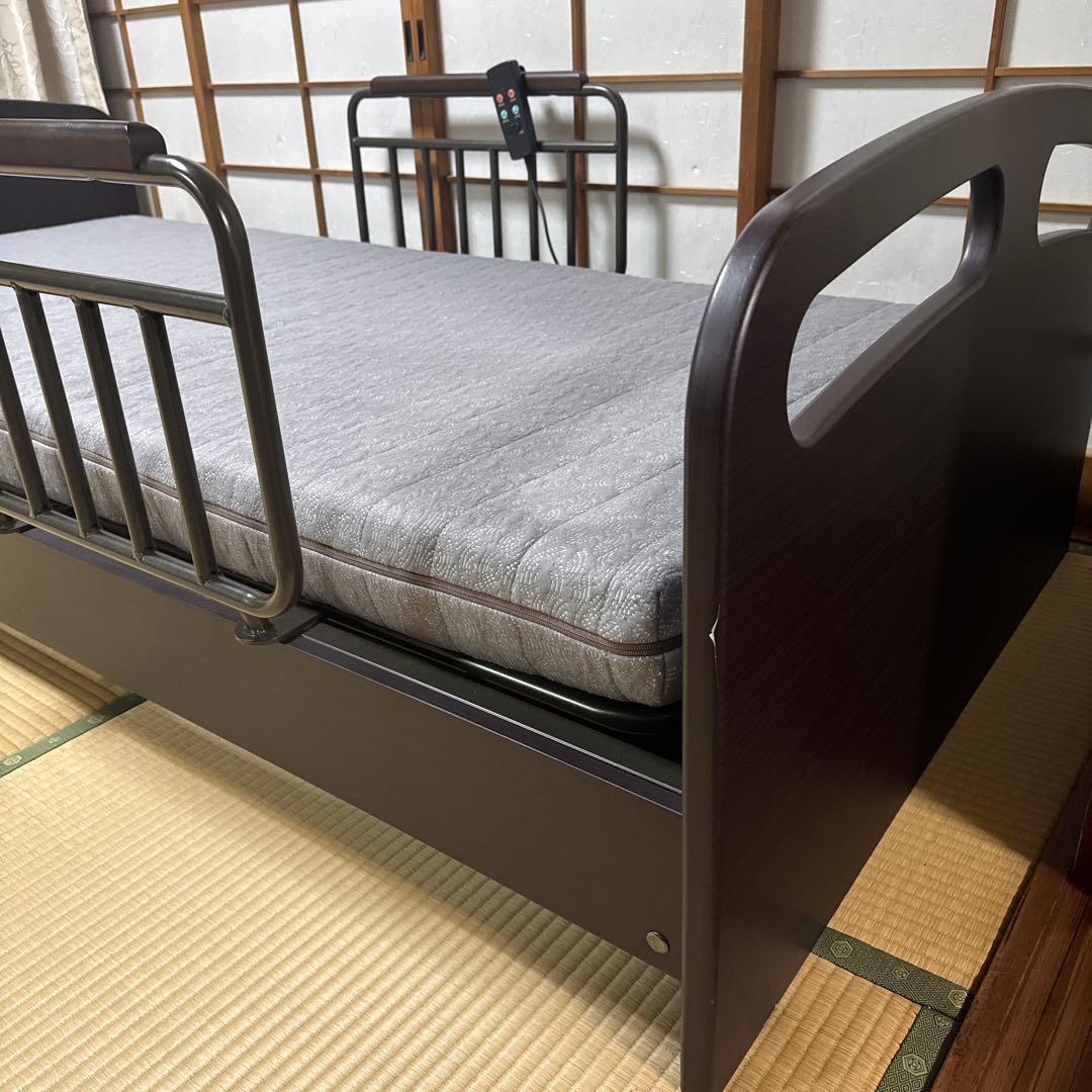 ニトリ　電動ベッド（ライズ）ダークブラウン＋マットレス　セット