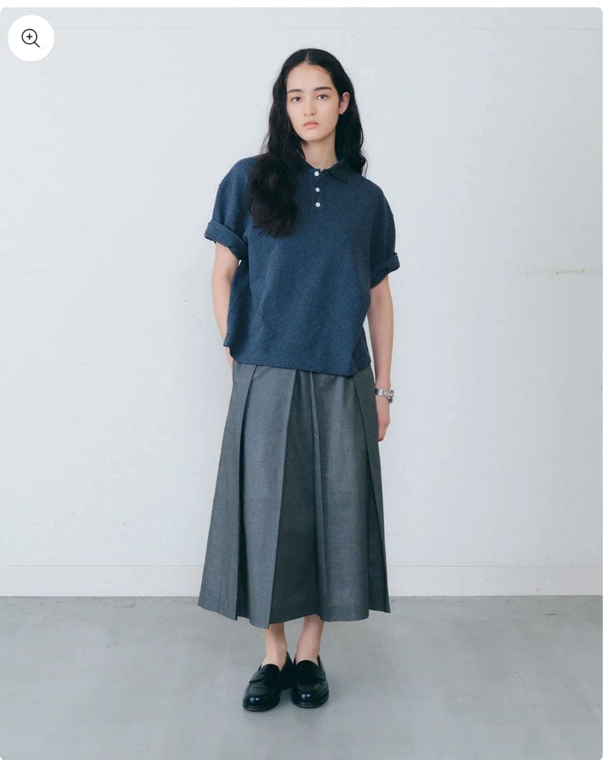 shinzone WIDE POLO ワイドポロシャツ　グレー　新品