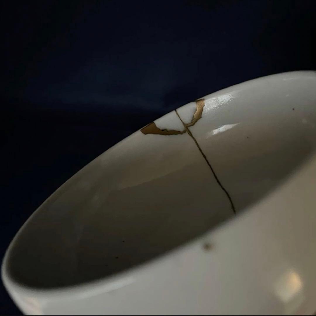 白磁素文盃洗 金継ぎ