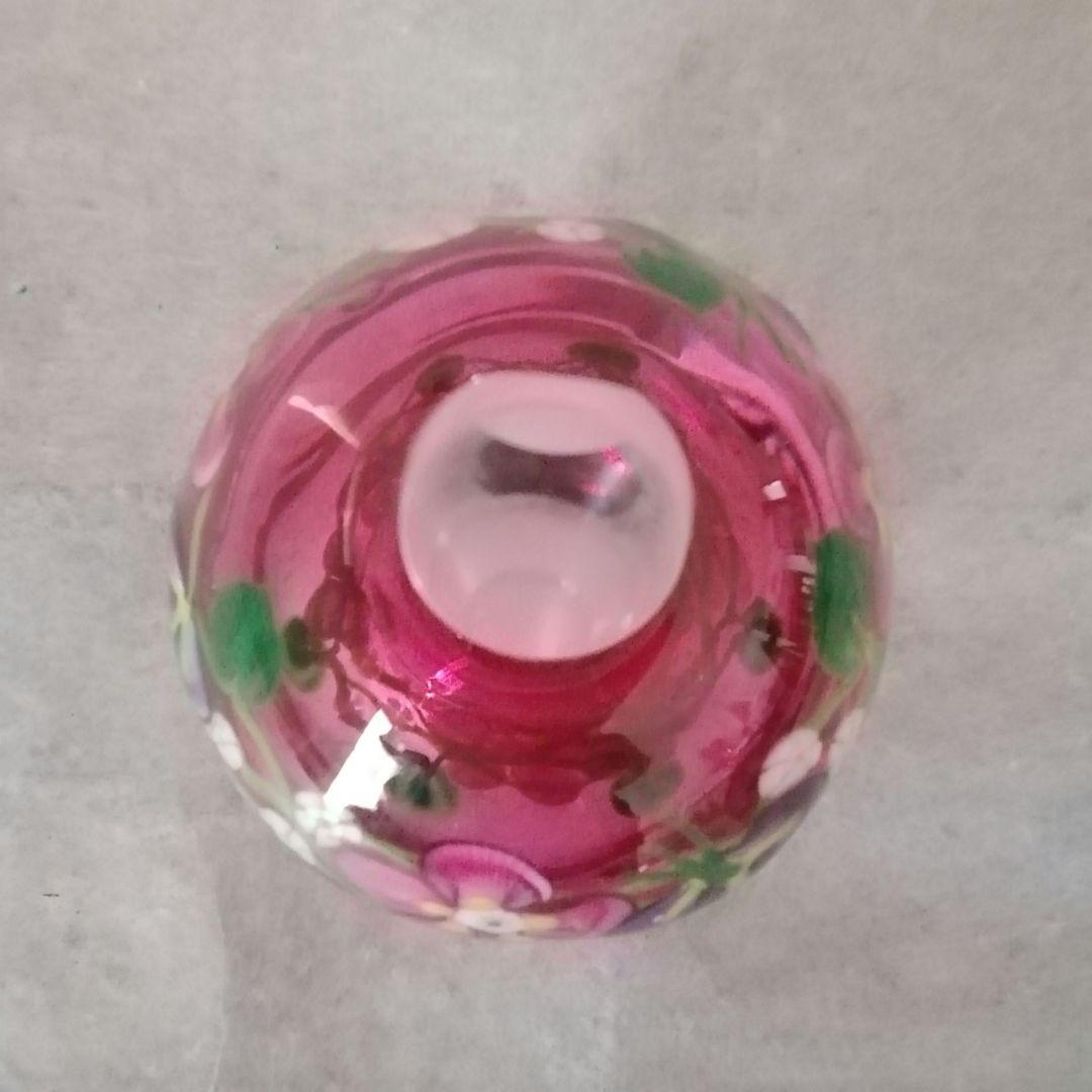 ZelliqueStudio 色ガラス花文パフュームボトル 香水瓶 アートガラス