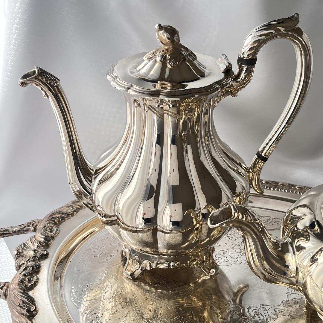 【Oneida】 メロンフォルムのティーサービス 4点