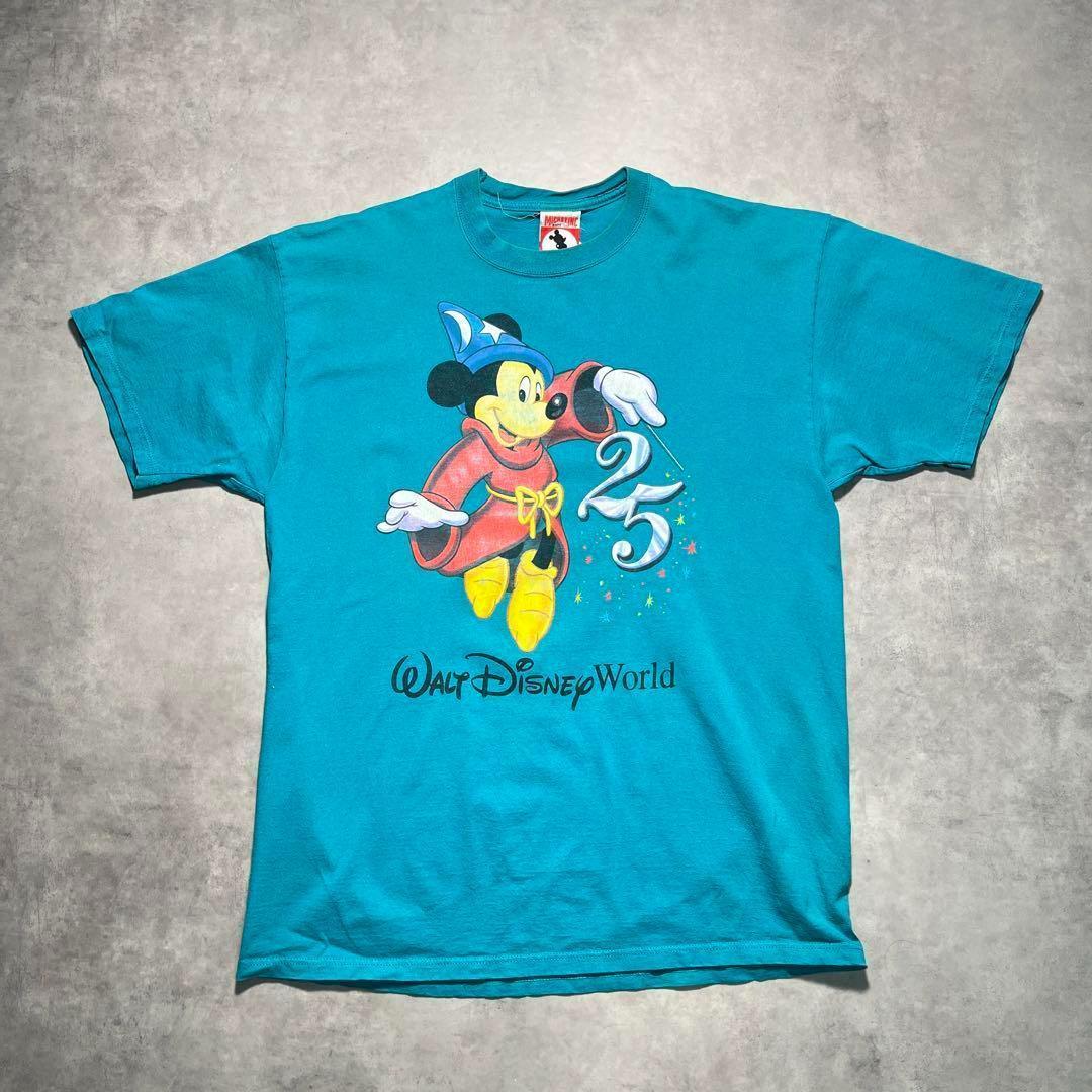 Disney】ディズニーランド25周年記念TシャツXLサイズミッキーマウス