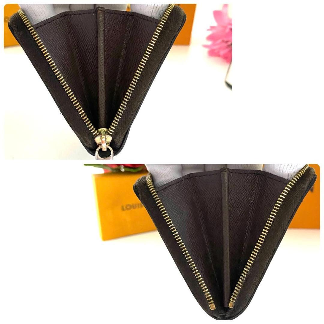 ルイ ヴィトン◎パース ダミエ ケース ブラウン ラウンドファスナー