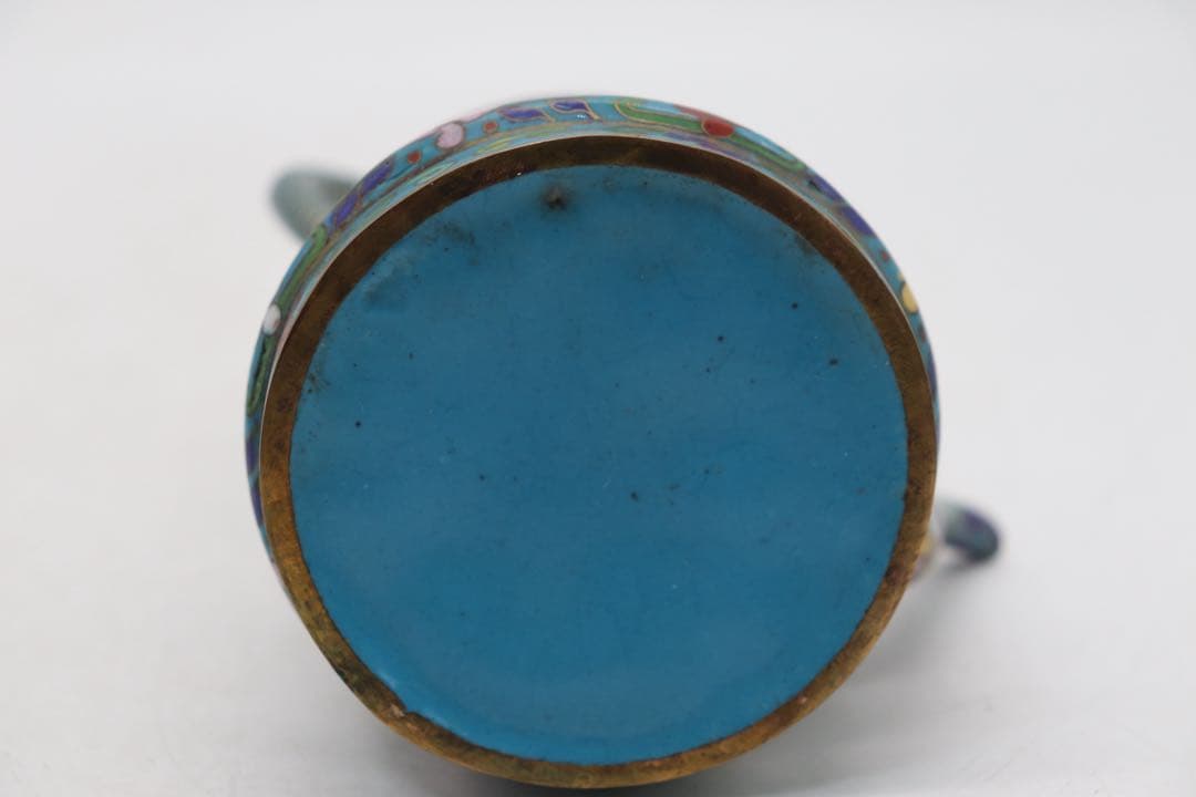 中国　七宝焼　急須　送料込み250510