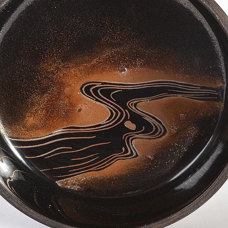 茶道具　 山中塗　中村光佑作　蓋内蒔絵　棗　共布　書付共箱　V　R6764