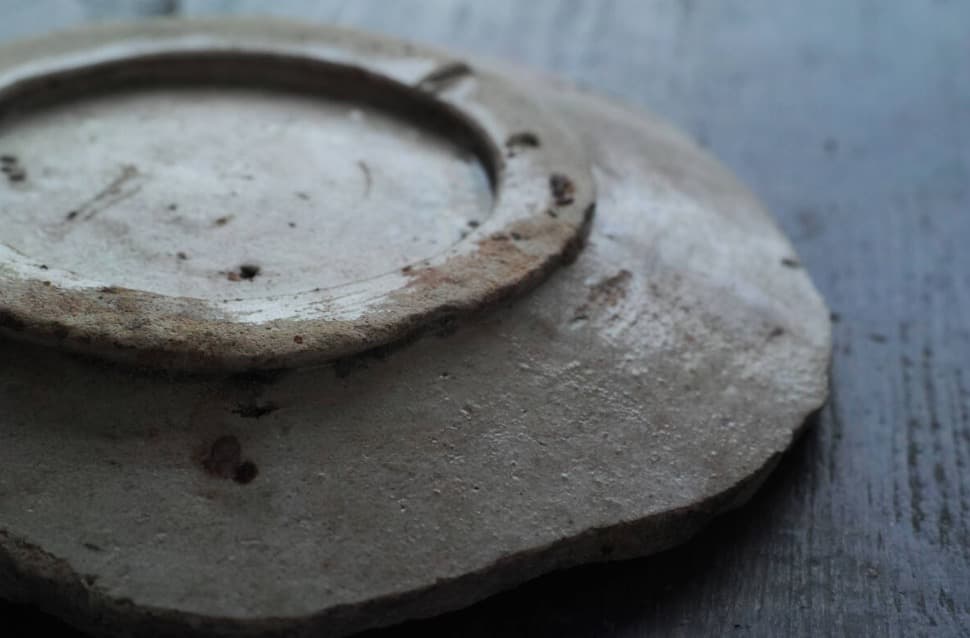 17世紀オランダ ダッチマジョリカ 藍絵ザクロ文皿 デルフト陶片 アンティーク