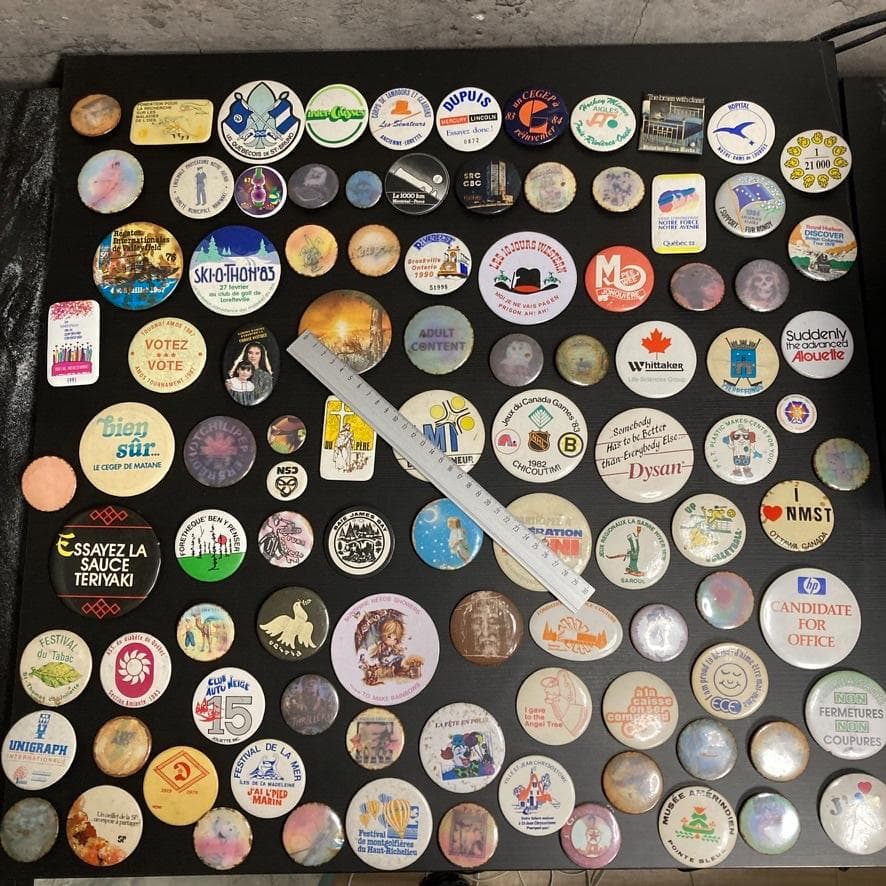 BQVG アメリカン 缶バッジ ビンテージ 100個 セット アメカジ 雑貨