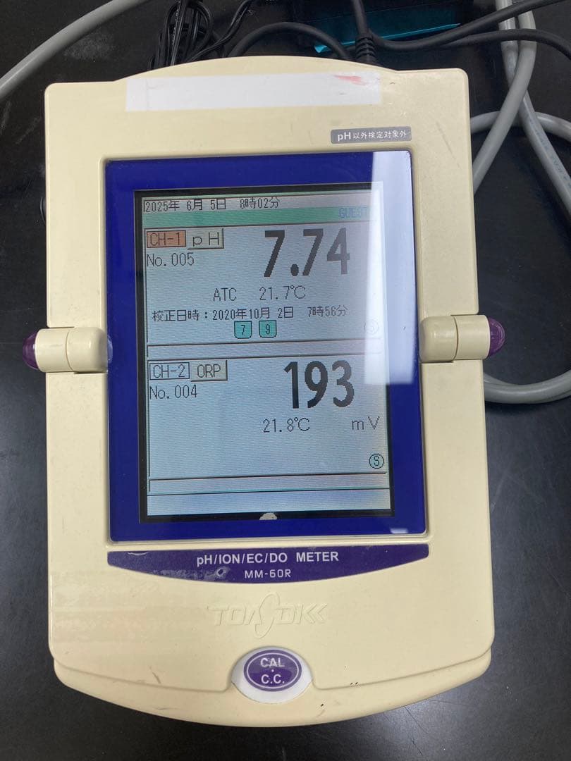 マルチ水質計 東亜DKK MM-60R p H計 酸化還元電位