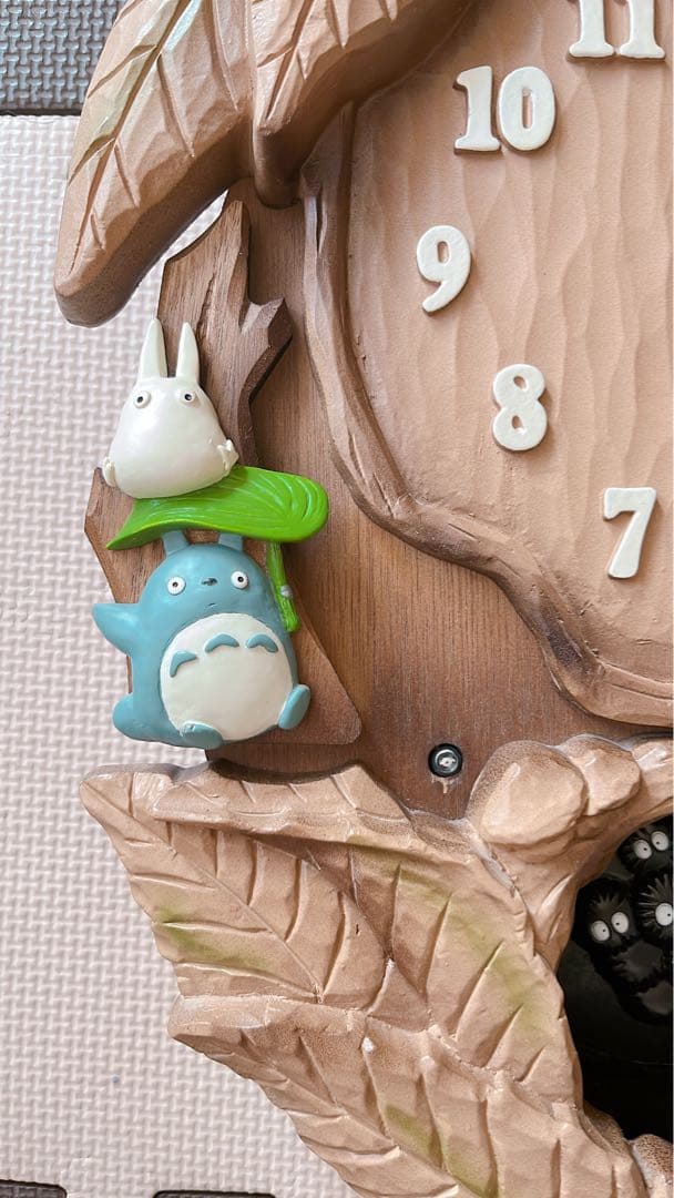 リズム(RHYTHM) トトロとネコバスの壁掛け時計　ジャンク品