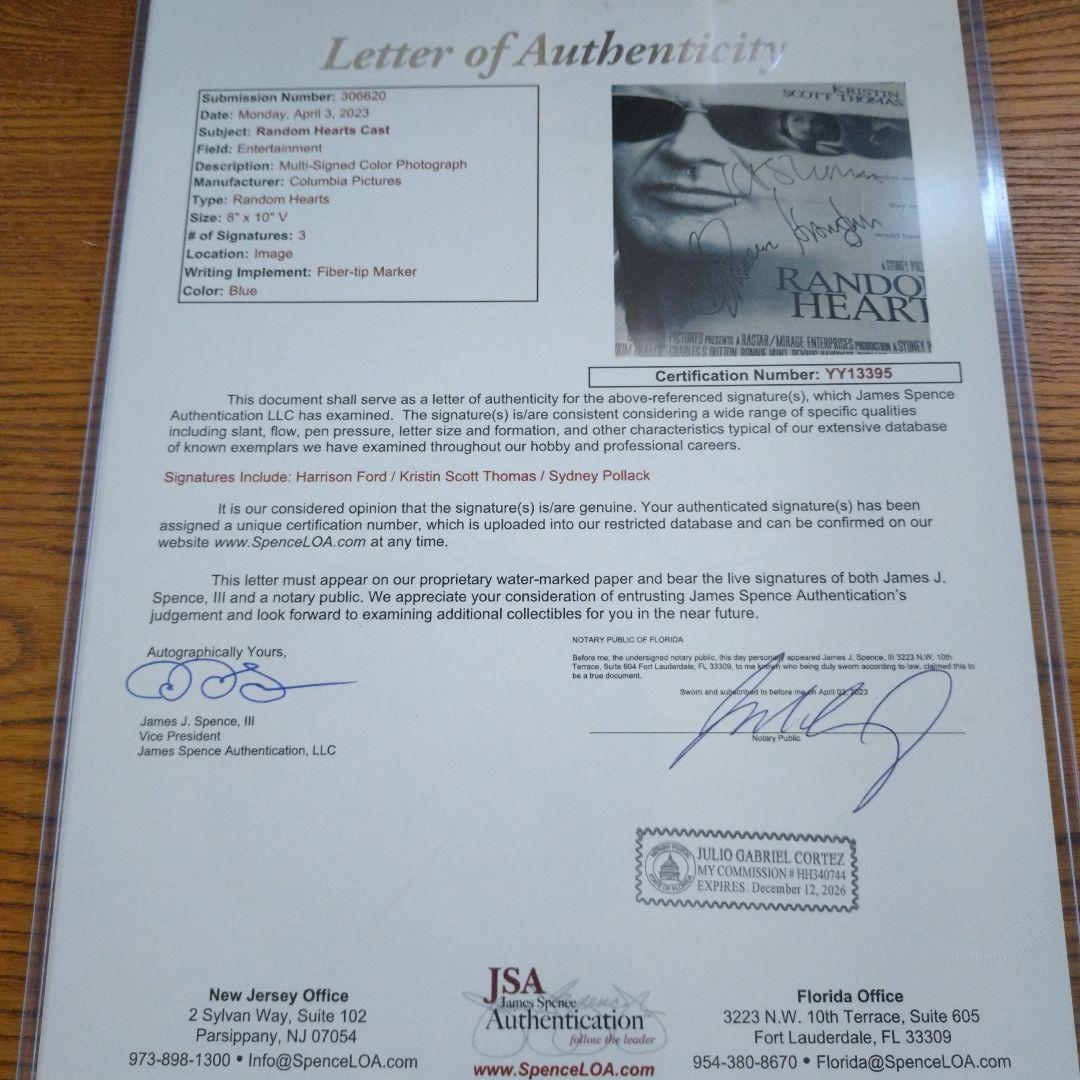 ハリソンフォード サイン オートグラフ コミコン SWAU 8×10インチの