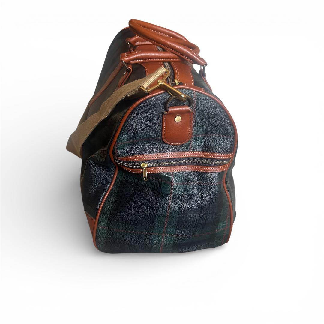 ポロマレット Polo Mallet ボストンバッグ グリーン チェック柄 - メルカリ