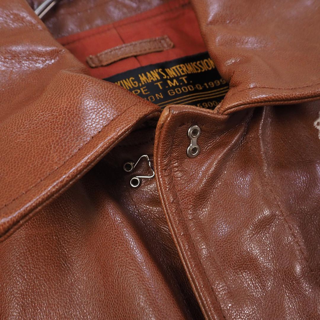 極美品【TMT】ゴートレザー 山羊/A2 レザージャケット/フライト ジャケット