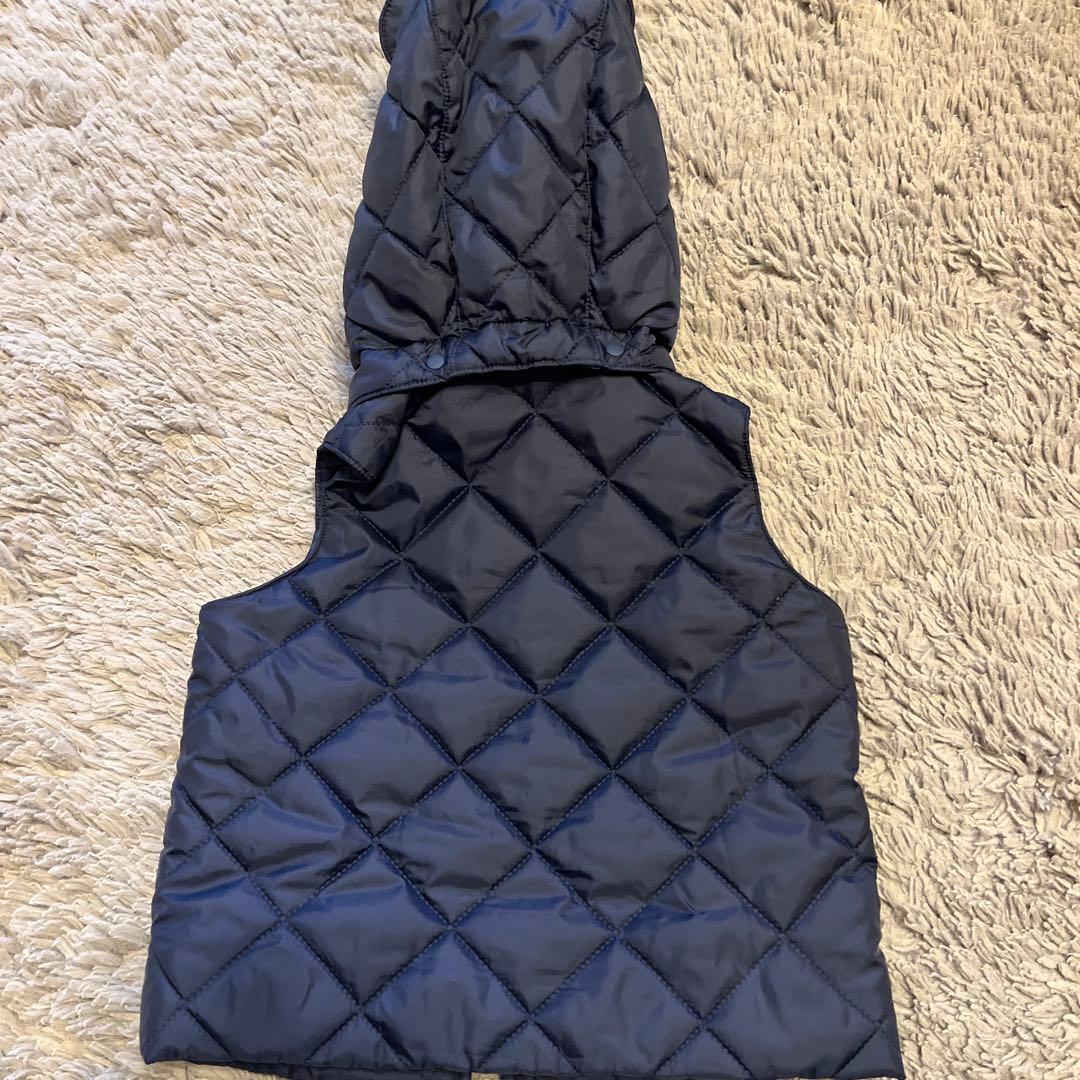 familiar キルティングベスト 90 ネイビー