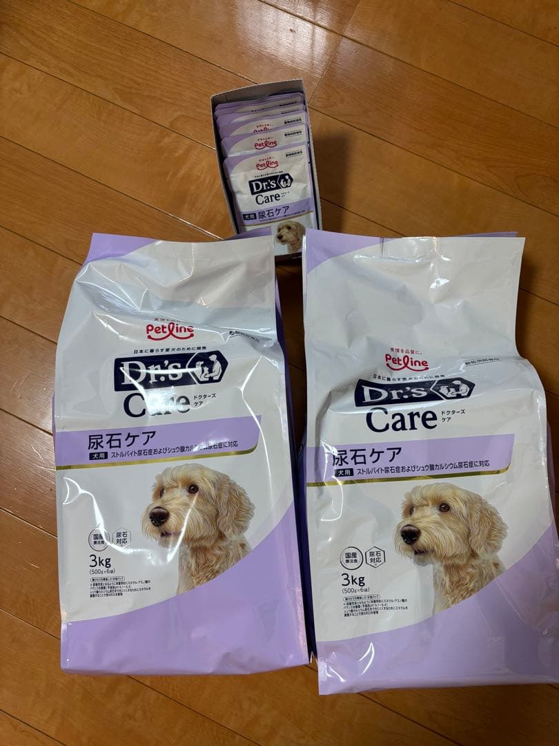 ドクターズケア犬用療法食尿石3kg×2袋+ウェット60g×