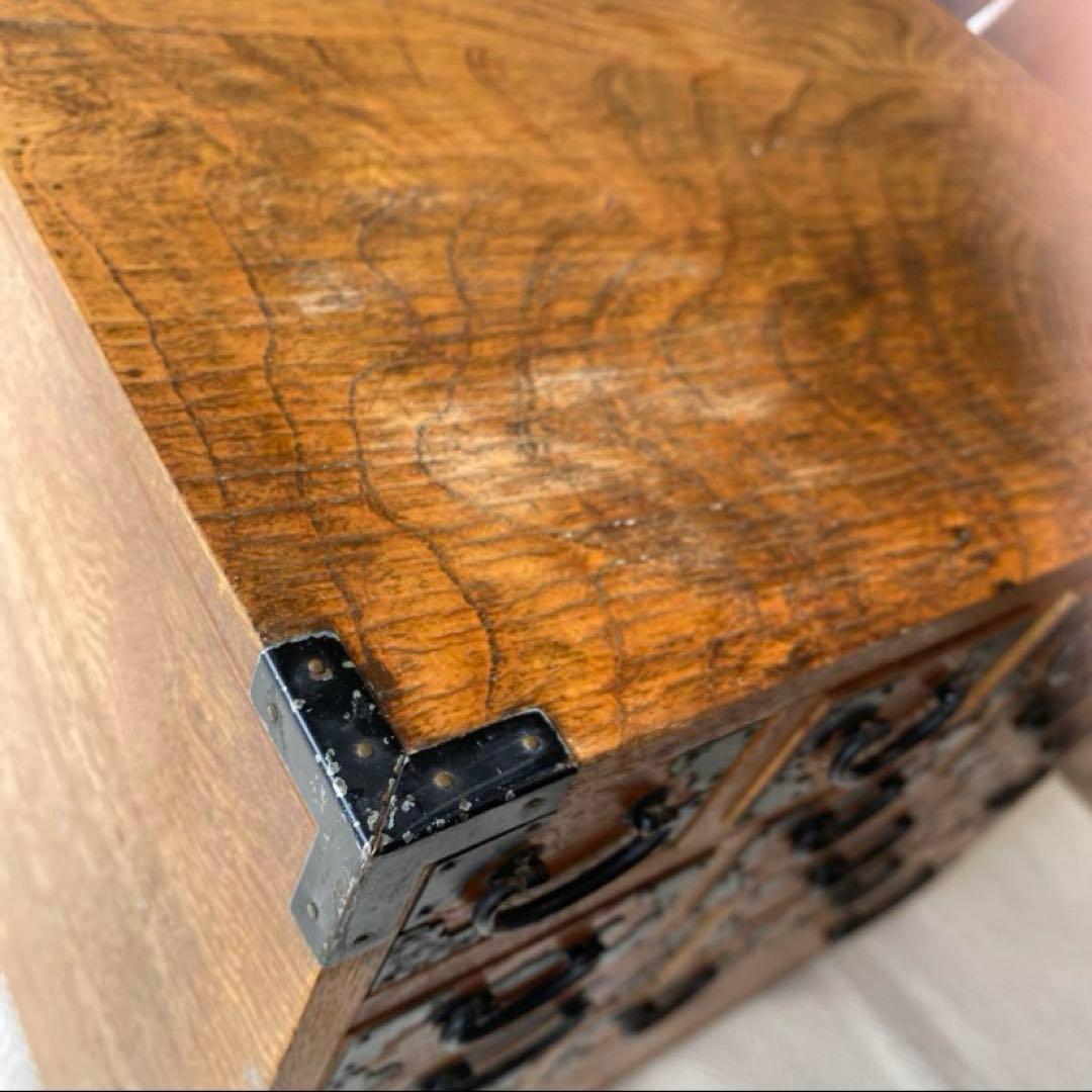 最終】小箪笥 薬箱 裁縫箱 小物棚 17杯 和モダン テレビ台 隠