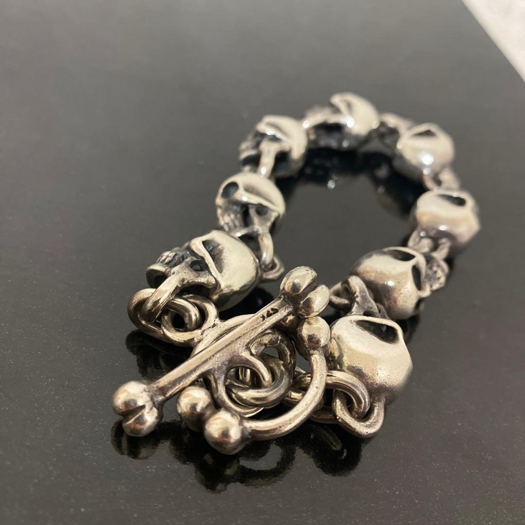 PAD商品　シルバー　スカル　ブレスレット