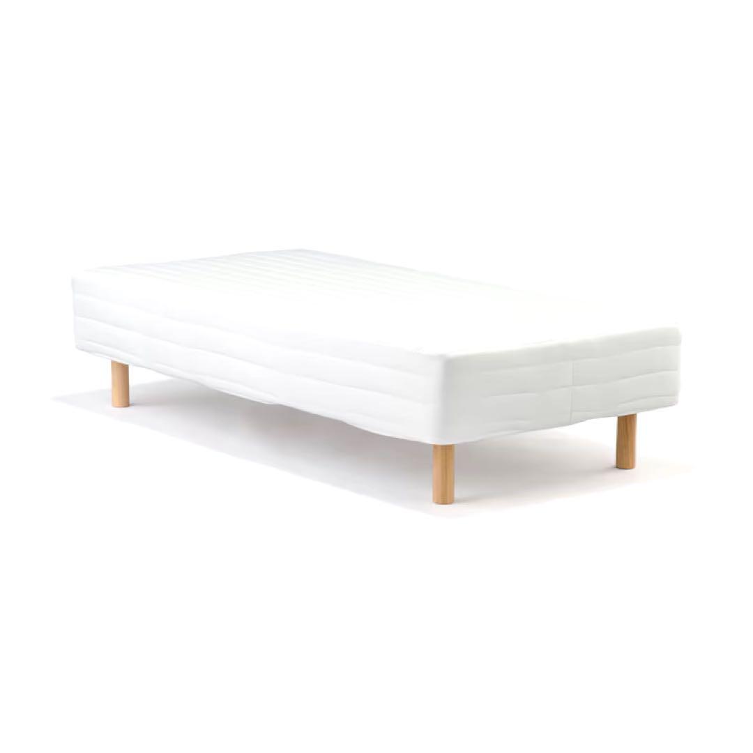 美品　脚付きマットレス　シングル　無印良品　ポケットコイル　洗えるカバー