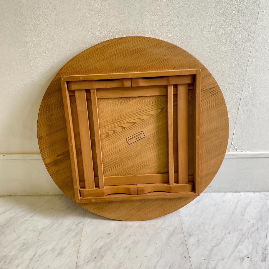 レトロ 折りたたみちゃぶ台 形 木製座卓 山田建具製作所