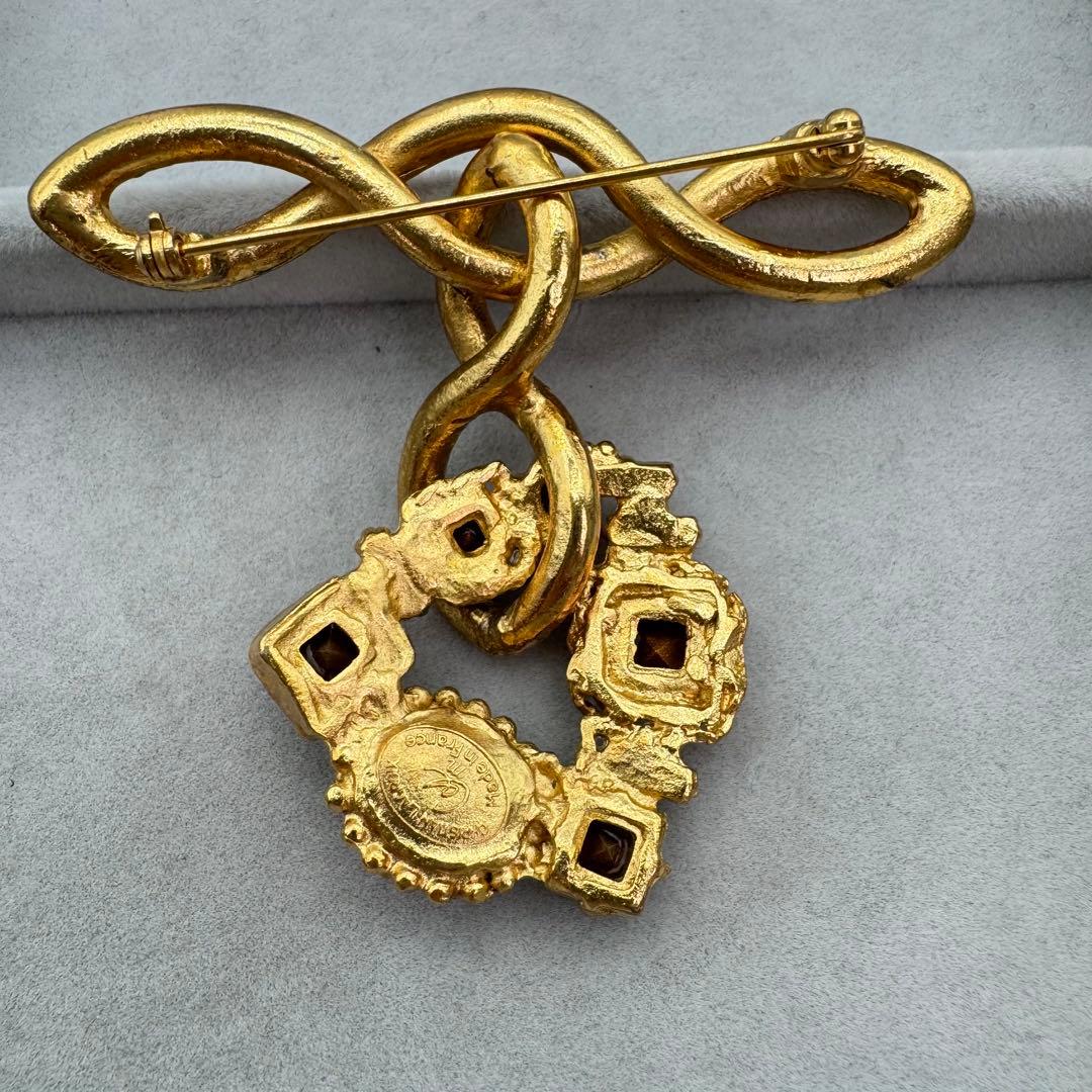 ヴィンテージ】Christian Lacroix ブローチ カラーストーン