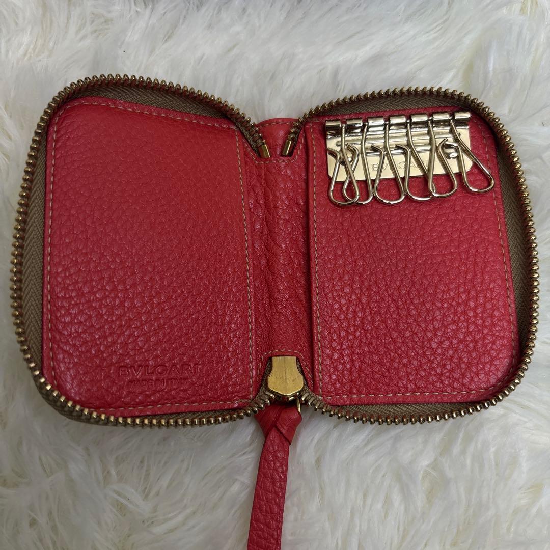 ✨未使用級✨BVLGARI ブルガリ 6連キーケース ラウンドファスナー 箱付き
