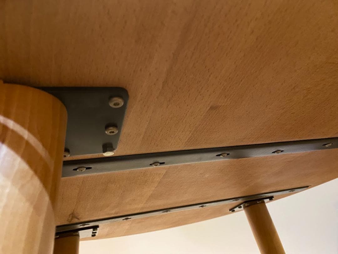 90s ビーチ材 ラウンドテーブル オイルフィニッシュ仕上済