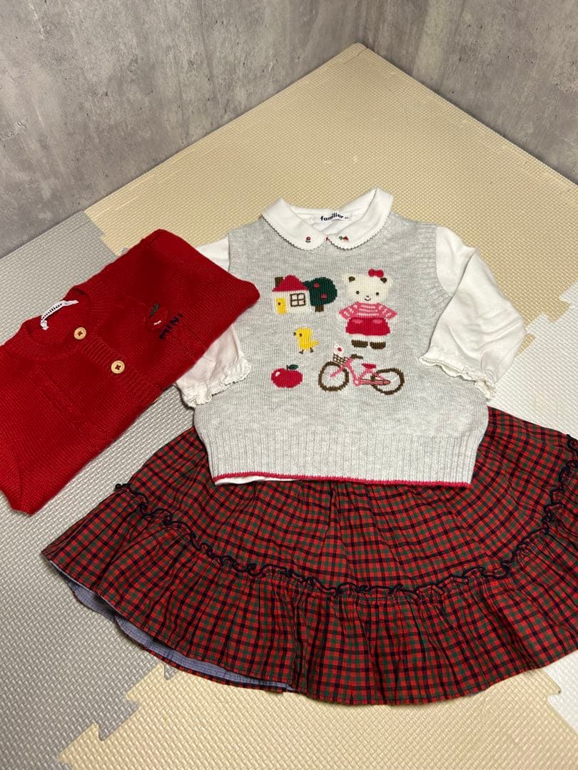ファミリア 秋 冬服 コーデ売り セット 80cm 女の子 美品あり