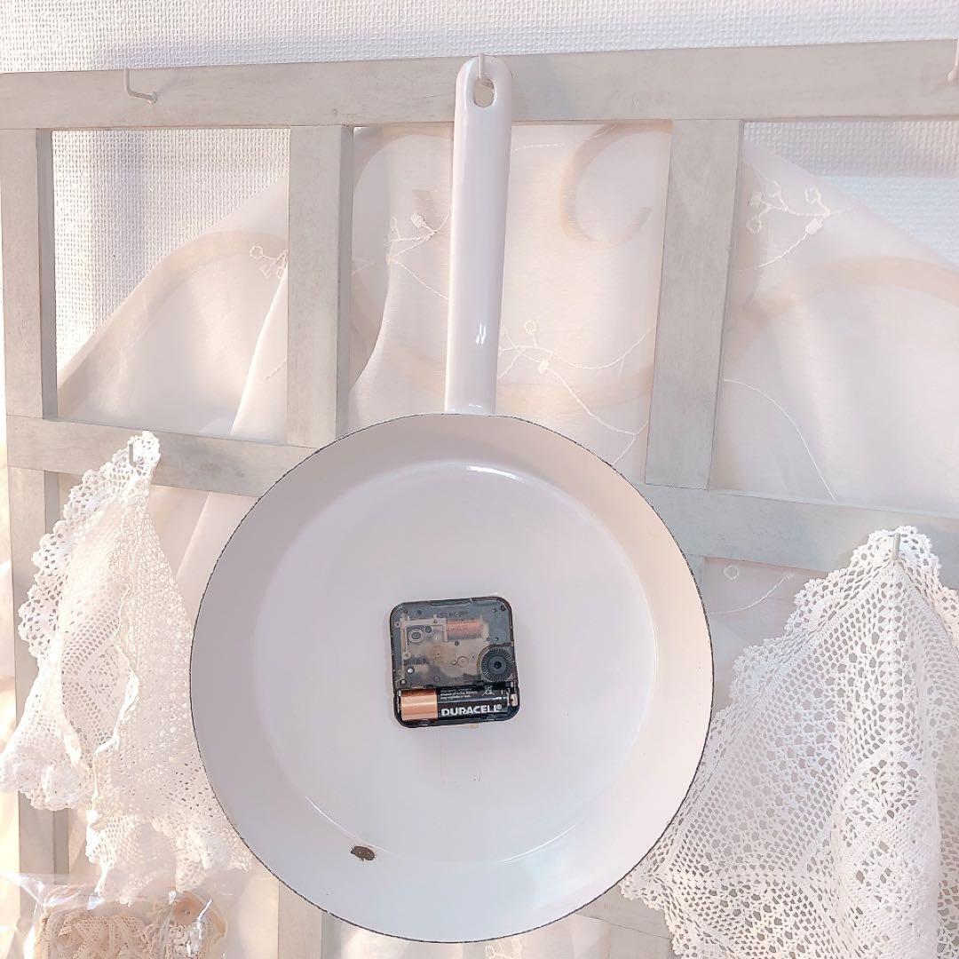 イマン オデットフライパン時計imane 琺瑯/ マニー フランフラン 掛け時計