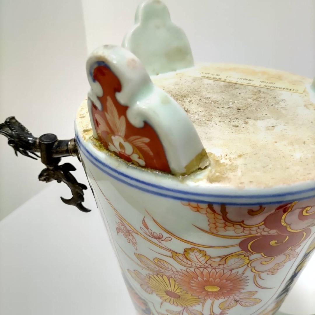 古伊万里 色絵菊花文ワインポット １７世紀 柿右衛門様式