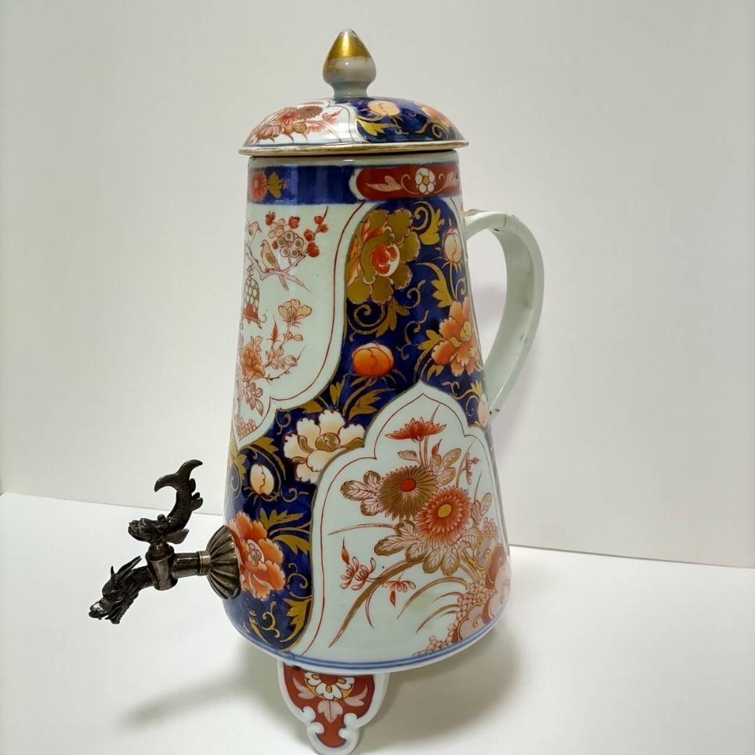 古伊万里 色絵菊花文ワインポット １７世紀 柿右衛門様式