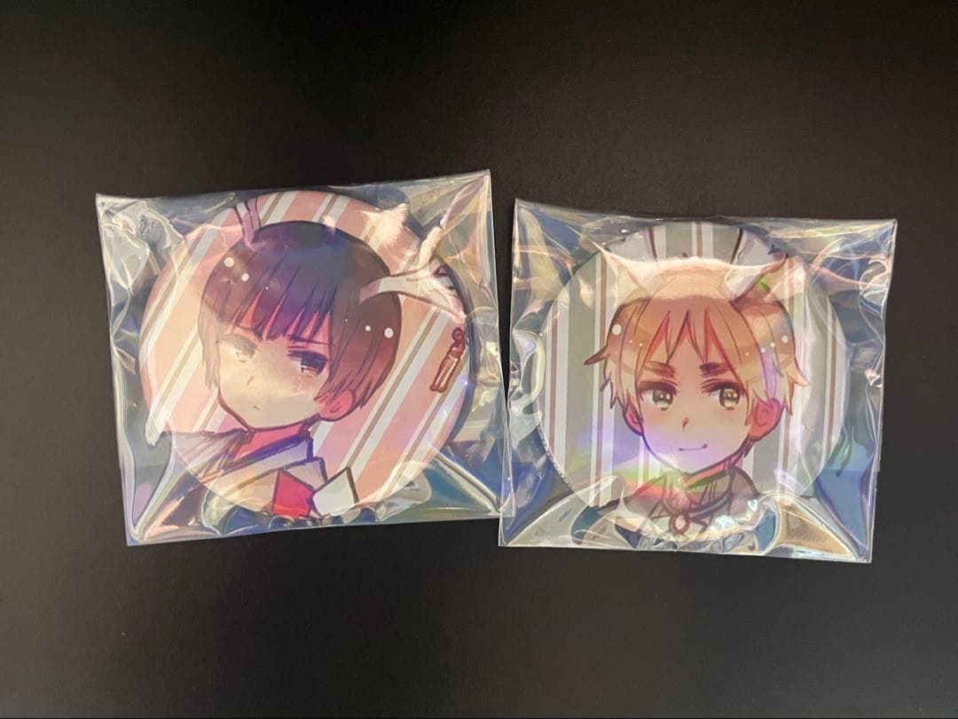 ヘタリア つのたりあ 缶バッジ イギリス 日本 ヘタリア イギリス 等身柄の缶バッジ 日丸屋秀和 『ヘタリア』「つの