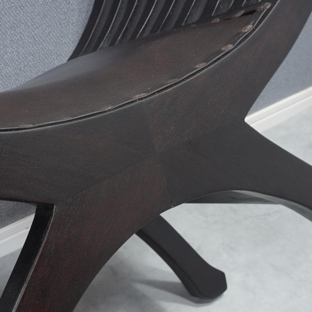 カルティニチェアC　本革シート 椅子 バリ家具 アジア家具 スツール チェア