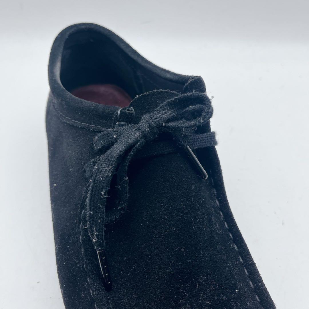 訳アリ❗️定番 クラークス ワラビー モカシンシューズ 黒 スエード 26.5cm