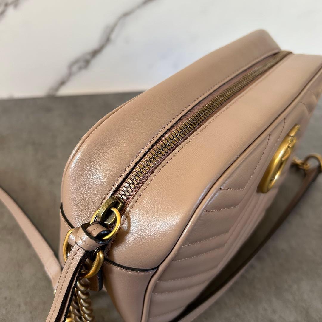 匿名配送 美品 GUCCI ショルダーバッグ GGマーモント キルティング