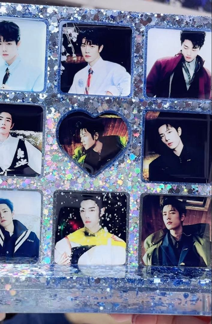 新作❣️肖戦 2番スタジオ　新両面レジン九宫格玄関置物❣️3点❣️確認用0119