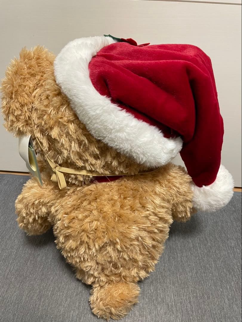 ダグ付き　クリスマス　ダッフィー サンタ帽子 ぬいぐるみ　mサイズ