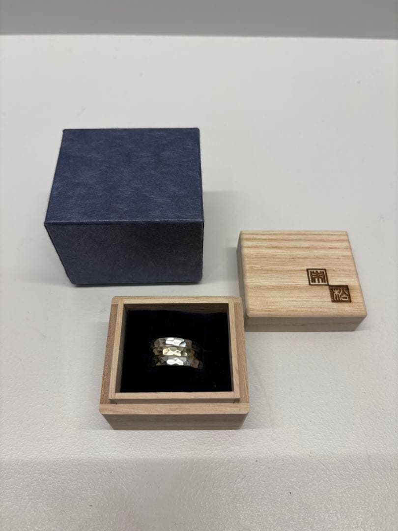 シルバーリング 市松 三連 市松 シルバー リング 三連リング21号 市松