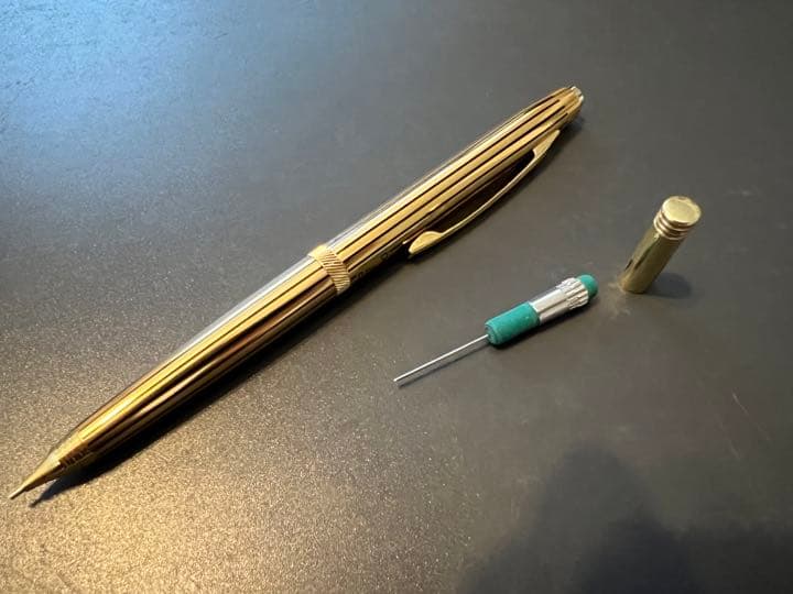 ぺんてる Pentel5 ゴールド ストライプ SG75 シャープペンシル 廃盤